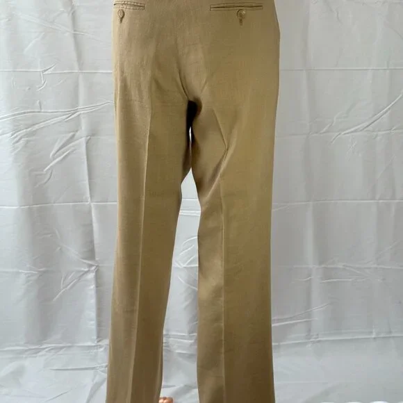 Ann Taylor Khaki colored linen pants / Size 4 / Classic/Timeless - Picture 3 of 6